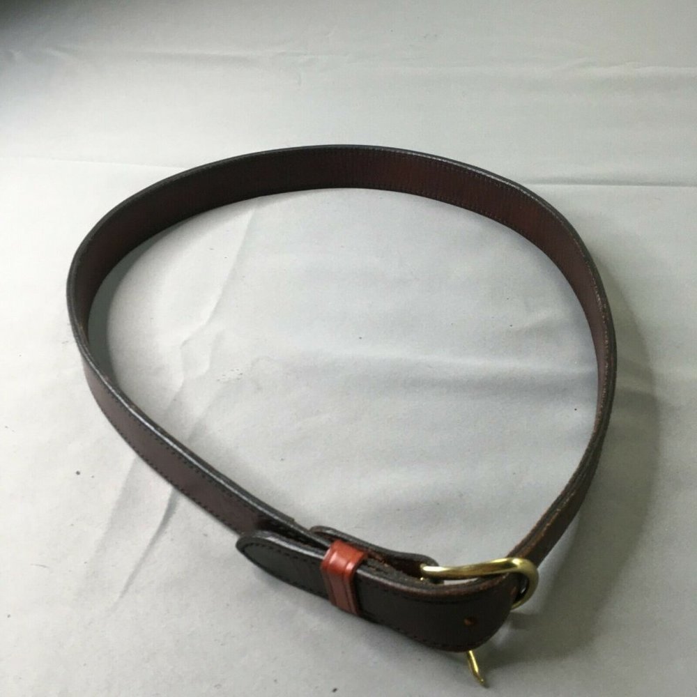 Haugen Tactical Gun Belt Mens 43 Brown Leather Mission Duty Vintage Rare #B